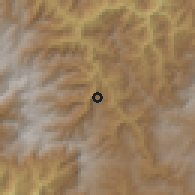 Shaded relief of the 60 km around Querocotillo, drawn from the GMTED2010 grid