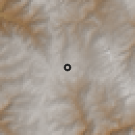 Shaded relief of the 60 km around Quiruvilca, drawn from the GMTED2010 grid