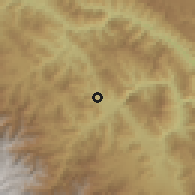 Shaded relief of the 60 km around Rio Negro, drawn from the GMTED2010 grid