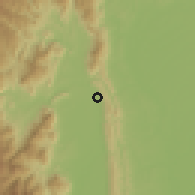Shaded relief of the 60 km around Rio Santiago, drawn from the GMTED2010 grid