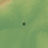 Shaded relief of the 60 km around Salitral, drawn from the GMTED2010 grid