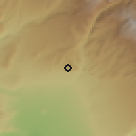 Shaded relief of the 59 km around Sama, drawn from the GMTED2010 grid