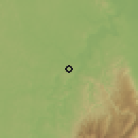 Shaded relief of the 60 km around Baños, drawn from the GMTED2010 grid