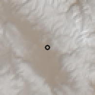 Shaded relief of the 60 km around San Agustín, drawn from the GMTED2010 grid