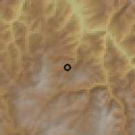 Shaded relief of the 60 km around San Andres de Cutervo, drawn from the GMTED2010 grid