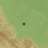 Shaded relief of the 60 km around San Cristobal, drawn from the GMTED2010 grid