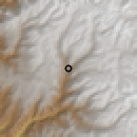 Shaded relief of the 60 km around San Lorenzo de Quinti, drawn from the GMTED2010 grid