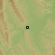Shaded relief of the 60 km around Bellavista, drawn from the GMTED2010 grid