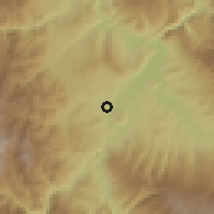 Shaded relief of the 60 km around Bellavista, drawn from the GMTED2010 grid