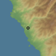 Shaded relief of the 60 km around Santa Cruz de Flores, drawn from the GMTED2010 grid