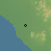 Shaded relief of the 60 km around Santa Rosa, drawn from the GMTED2010 grid