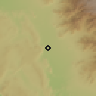 Shaded relief of the 59 km around Santiago, drawn from the GMTED2010 grid