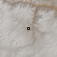 Shaded relief of the 59 km around Santiago de Lucanamarca, drawn from the GMTED2010 grid
