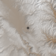 Shaded relief of the 60 km around Sapallanga, drawn from the GMTED2010 grid
