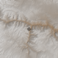 Shaded relief of the 59 km around Sarhua, drawn from the GMTED2010 grid