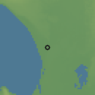 Shaded relief of the 60 km around Sechura, drawn from the GMTED2010 grid