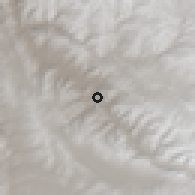 Shaded relief of the 59 km around Sicuani, drawn from the GMTED2010 grid
