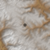 Shaded relief of the 60 km around Sihuas, drawn from the GMTED2010 grid