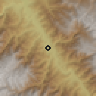 Shaded relief of the 60 km around Sivia, drawn from the GMTED2010 grid