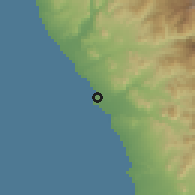 Shaded relief of the 60 km around Supe Puerto, drawn from the GMTED2010 grid