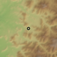 Shaded relief of the 60 km around Suyo, drawn from the GMTED2010 grid