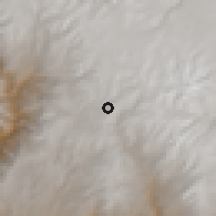 Shaded relief of the 59 km around Tambo, drawn from the GMTED2010 grid