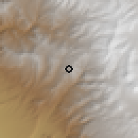 Shaded relief of the 59 km around Tarata, drawn from the GMTED2010 grid