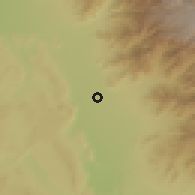 Shaded relief of the 59 km around Tate, drawn from the GMTED2010 grid