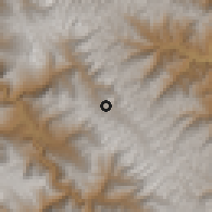 Shaded relief of the 60 km around Tayabamba, drawn from the GMTED2010 grid