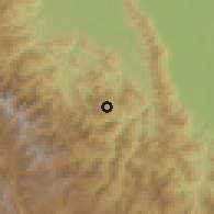 Shaded relief of the 60 km around Ticlacayan, drawn from the GMTED2010 grid