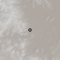 Shaded relief of the 59 km around Cabanilla, drawn from the GMTED2010 grid