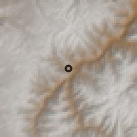 Shaded relief of the 59 km around Tintay, drawn from the GMTED2010 grid