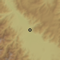 Shaded relief of the 60 km around Tocache, drawn from the GMTED2010 grid