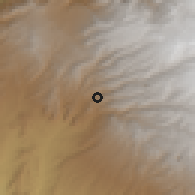 Shaded relief of the 59 km around Torata, drawn from the GMTED2010 grid