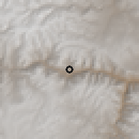 Shaded relief of the 60 km around Totos, drawn from the GMTED2010 grid