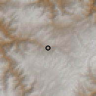 Shaded relief of the 59 km around Turpo, drawn from the GMTED2010 grid