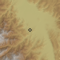Shaded relief of the 60 km around Uchiza, drawn from the GMTED2010 grid