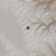 Shaded relief of the 60 km around Ulcumayo, drawn from the GMTED2010 grid