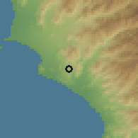 Shaded relief of the 60 km around Uranmarca, drawn from the GMTED2010 grid