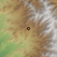 Shaded relief of the 60 km around Caceres del Peru, drawn from the GMTED2010 grid