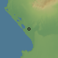 Shaded relief of the 60 km around Vichayal, drawn from the GMTED2010 grid