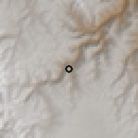 Shaded relief of the 60 km around Vilcabamba, drawn from the GMTED2010 grid