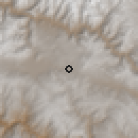 Shaded relief of the 60 km around Cachimayo, drawn from the GMTED2010 grid