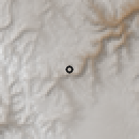 Shaded relief of the 60 km around Yanacancha, drawn from the GMTED2010 grid