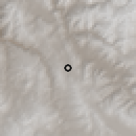 Shaded relief of the 59 km around Yanaoca, drawn from the GMTED2010 grid