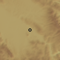 Shaded relief of the 60 km around Yantalo, drawn from the GMTED2010 grid