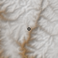 Shaded relief of the 60 km around Yauyos, drawn from the GMTED2010 grid