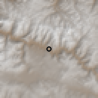 Shaded relief of the 60 km around Yucay, drawn from the GMTED2010 grid