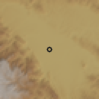 Shaded relief of the 60 km around Yuracyacu, drawn from the GMTED2010 grid