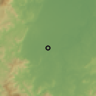 Shaded relief of the 59 km around Batal, drawn from the GMTED2010 grid